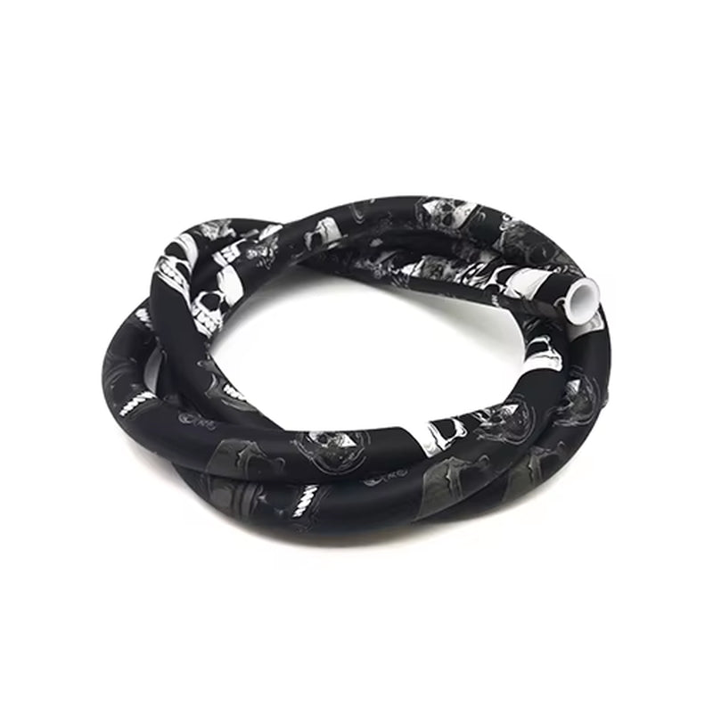 Colourful Silicone Hookah Hoses Shisha Accessories Carbon Fiber Skull Black Blue Color ID 12Mm OD 17Mm LEN 1500Mm LM-H056