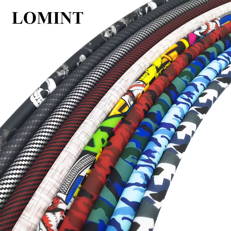 Colourful Silicone Hookah Hoses Shisha Accessories Carbon Fiber Skull Black Blue Color ID 12Mm OD 17Mm LEN 1500Mm LM-H056