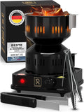 Accenditore Elettrico Carbone Bruciatore per Narghile  FIRE Tower 3.0 Con Cavo Extra Lungo Da 150 Cm Cestino per Carbone Rimovibile E 2 Pinze Spirale in Acciaio 304 per Una Maggiore Durata